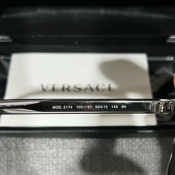 Versace Metallic Silver Sunglasses - Picture 3 of 6